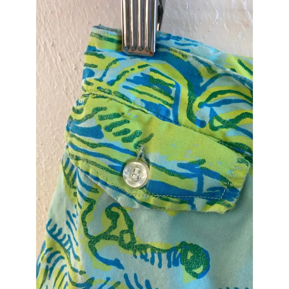Lilly Pulitzer Inc Vintage 1960s MEN'S DIVISION Lion Cotton Shorts S White Label